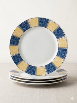 Set of large Bavarian porcelain plates new, 3 pieces
