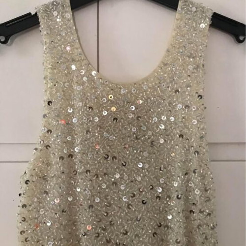 Branded dress with sequins