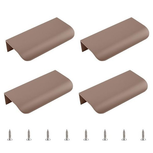 Morobor 80mm brown aluminum furniture handles, set of 4
