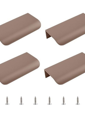 Morobor 80mm brown aluminum furniture handles, set of 4