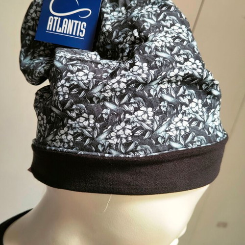 Atlantis Party Hat 870 Black Flower one size new