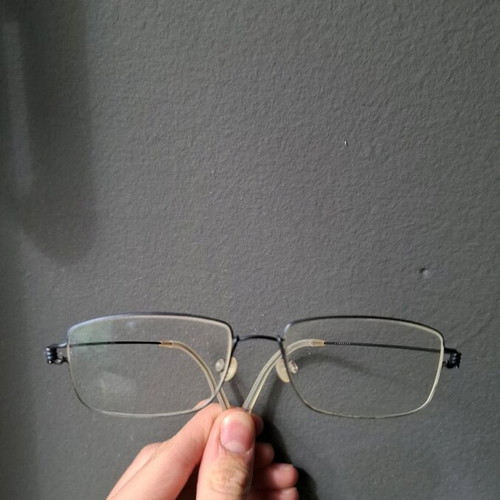 Lindberg children's eyeglass frame used, titanium, blue
