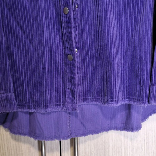 Zara purple corduroy overshirt new, with pockets, size XS-S/M