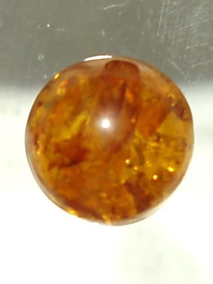 Authentic Baltic amber 10 mm 3.05ct processed like new