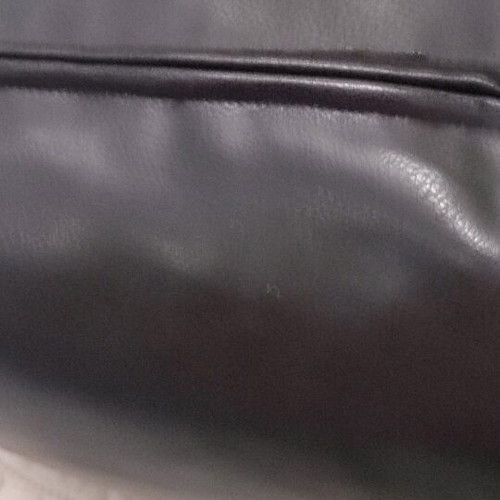 Leather pillow 60x60x18 cm, black, with zipper
