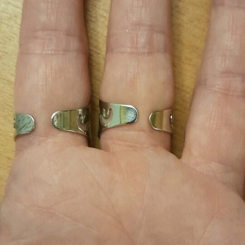 Rings new, silver, set of 2