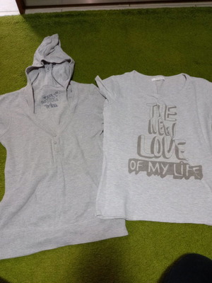 Grey summer t-shirts medium, set