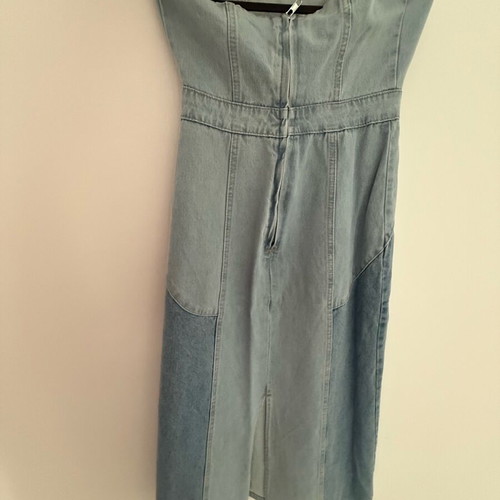 Midi denim dress size small like new, blue, Shein