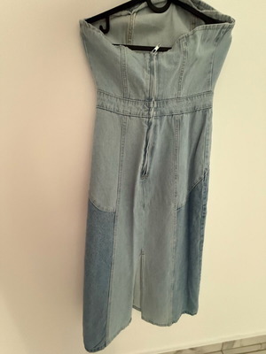 Midi denim dress size small like new, blue, Shein