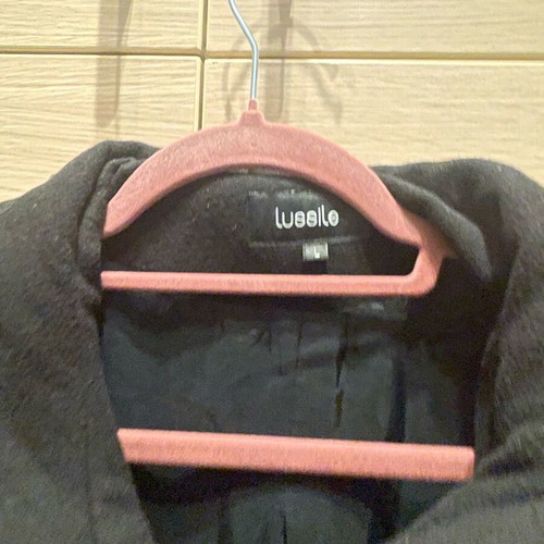 Lussile Black Coat Like New, Size Large