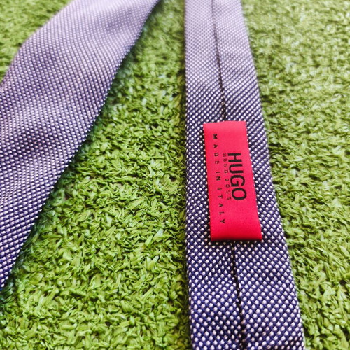 HUGO silk tie with jacquard pattern