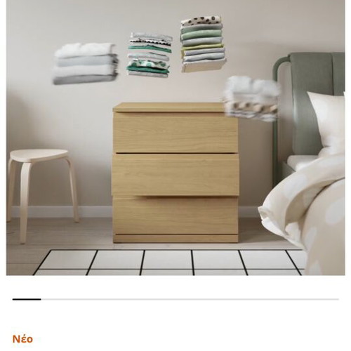 IKEA STORKLINTA chest of drawers 3 drawers 70×50×75 cm with 3 mirrors