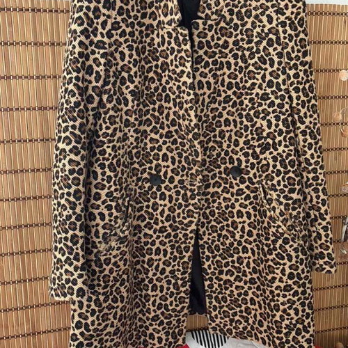 Stradivarius women's long coat like new, multicolor, size M