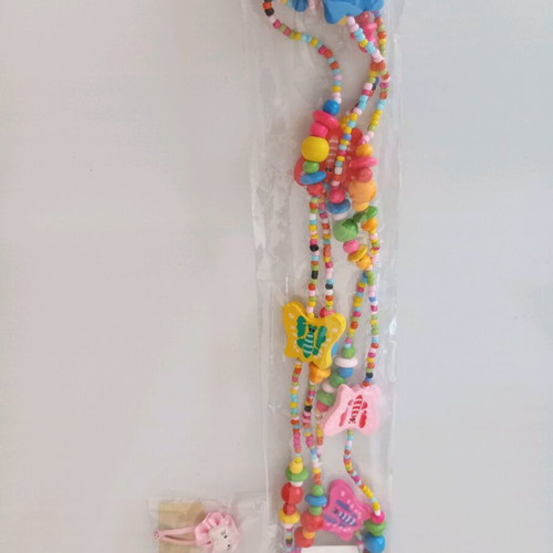 Children's necklace new with colorful hair clips