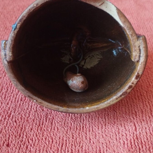 Ceramic decorative bell used, souvenir from Gorges de la Diosaz