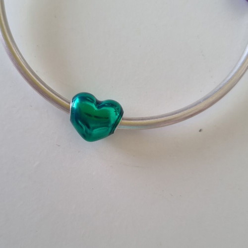 Pandora Moments charm metallic green heart 793337C07