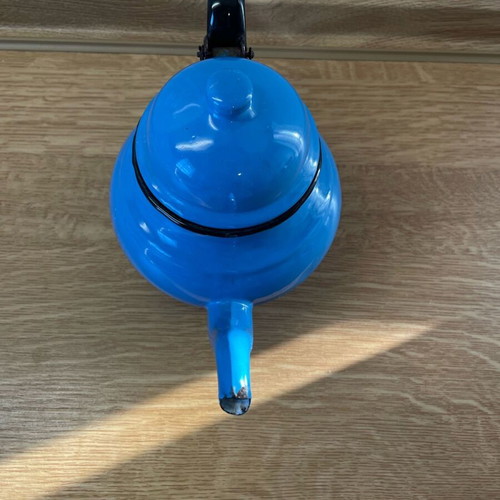 Vintage enamel teapot from Poland used