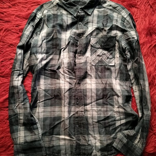 Esprit men's checkered shirt size M like new gray-green