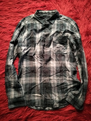 Esprit men's checkered shirt size M like new gray-green