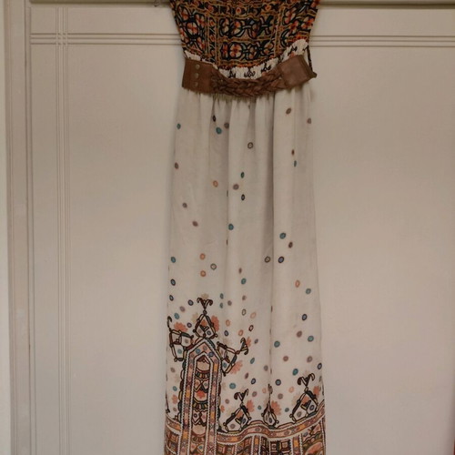 Maxi dress Toi&Moi like new, size Small, beige multicolor