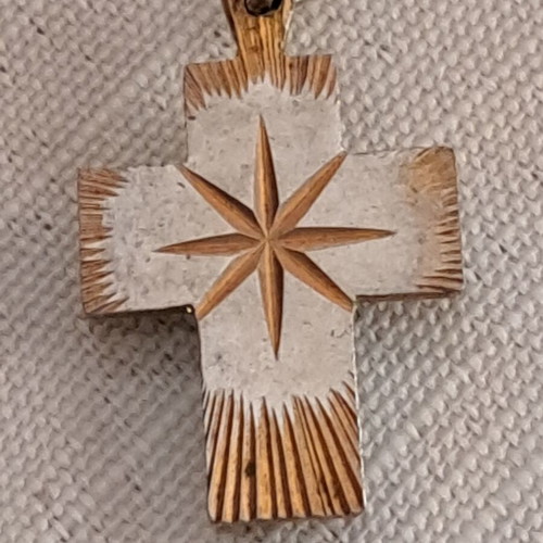 Vintage silver cross with gold details