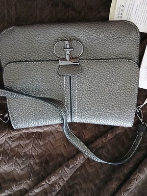 Crossbody bag new silver color