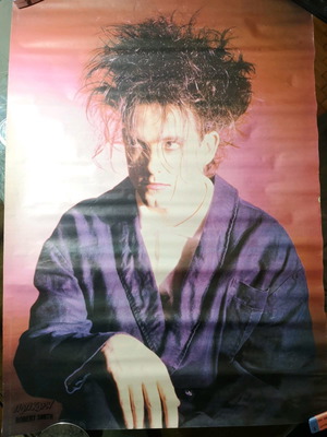 Αφίσα Robert Smith και Cyndi Lauper μεταχειρισμένη από το περιοδικό Ποπ Κορν