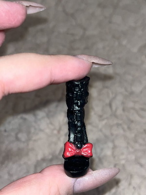 Ever After High Apple White Shoe heel single left used black red bow
