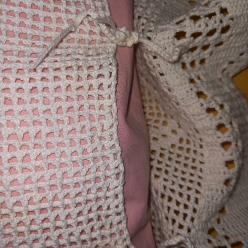 Handmade crochet blanket with pillowcase like new