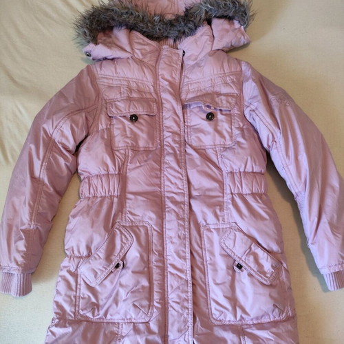 Next long jacket for girl 9-10 years like new, pink