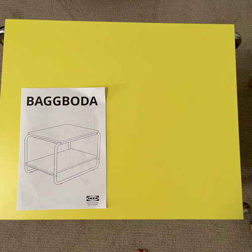 BAGGBODA coffee table IKEA, yellow, 71x50 cm