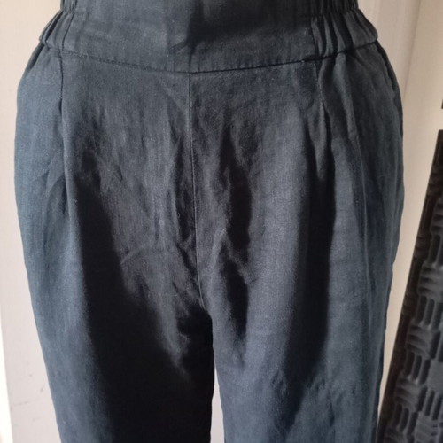 Sisley women's linen pants size S, black