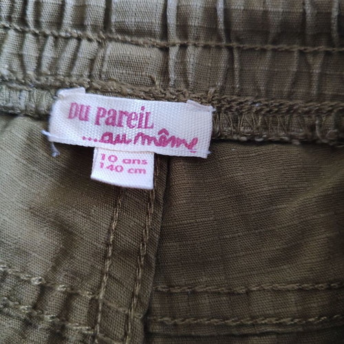 Du Pareil boys' pants, green, slim fit