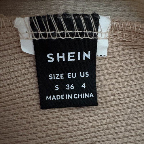 Shein top small, beige and white