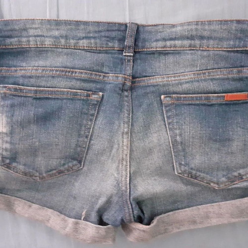 Mango denim shorts like new, size Small, blue with faded details