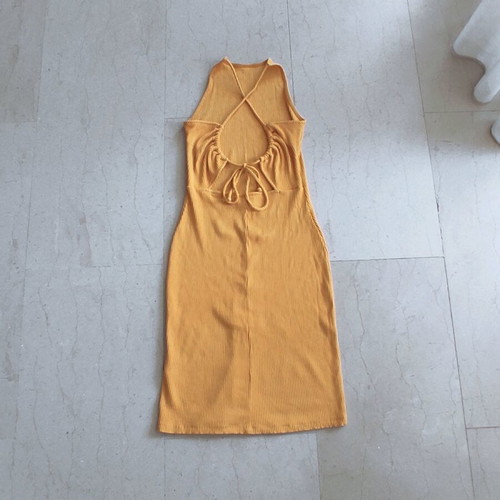 H&M yellow dress like new, size S