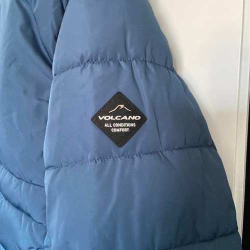 Volcano men's down jacket like new, blue, size Medium