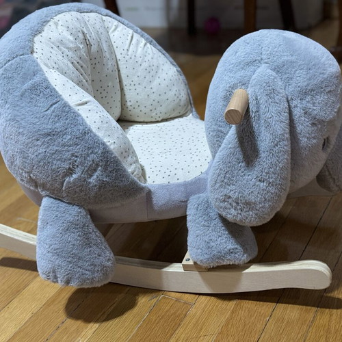 Wooden rocking elephant like new, for 9 months and up