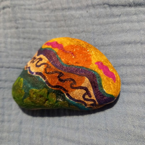 Handpainted decorative stone