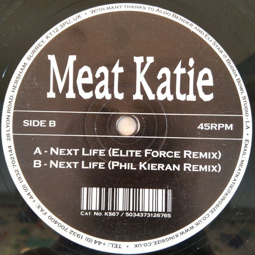 Meat Katie Next Life Remixes vinyl used, electronic