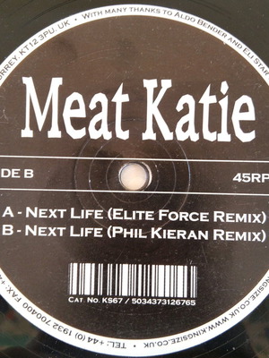 Meat Katie Next Life Remixes vinyl used, electronic