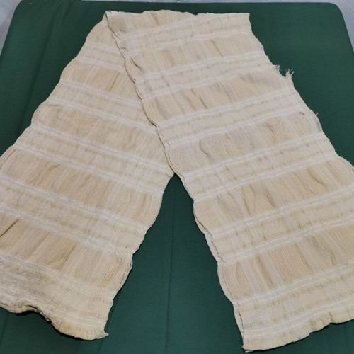 Wool woven bed sheet used, 1930s vintage with wear