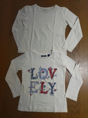 Set of two long-sleeve shirts for girl 4-5 years Mexx Fashion like new, white