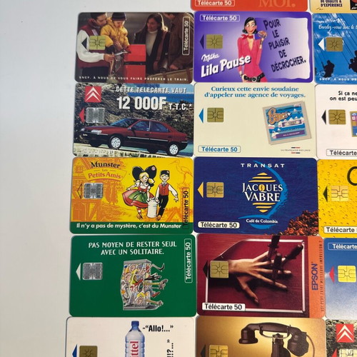 French phone cards like new, pack of 23 pieces 1994-6
