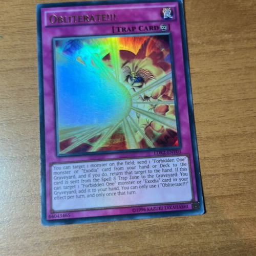 Yu-Gi-Oh! Obliterate Ultra Rare Trap Card near mint