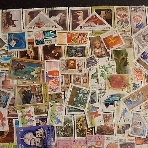 Soviet Union 100 stamps luxury, mint and used, all different