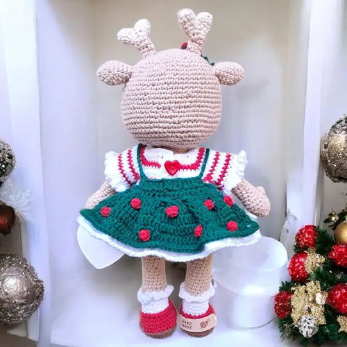 Christmas Reindeer Handmade Amigurumi New