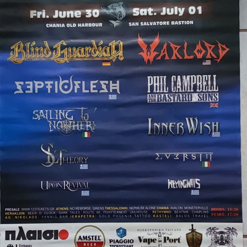 Chania Rock Festival 2017 poster used, 68x48cm