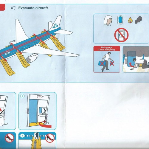 KLM B777-200 Safety Card new
