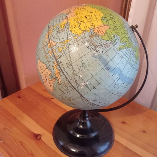 Vintage globe used from 1970